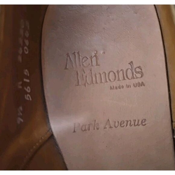 Allen Edmonds PARK AVENUE Cap-Toe Oxfords 9.5 A Black Made in USA main image 4